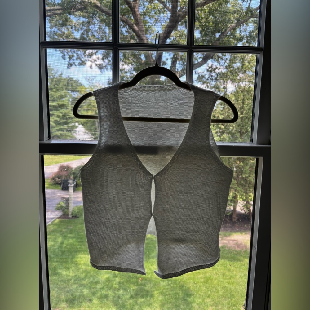 White Sleeveless Knit Top